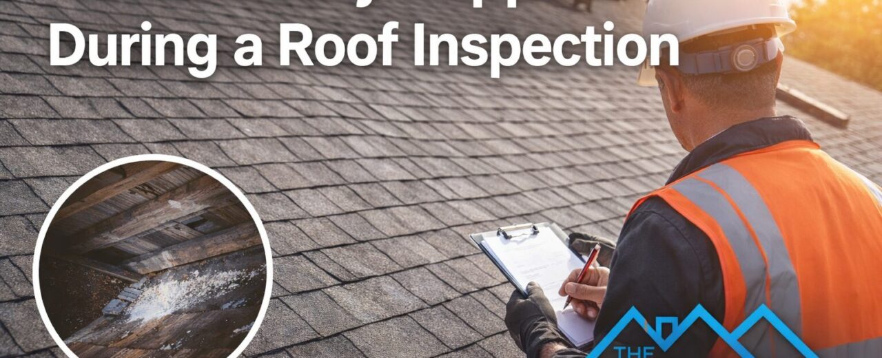 Roof inspection in progress